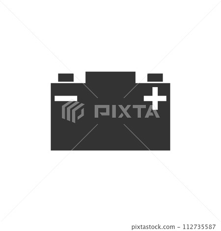Car Battery icon flat Car Battery icon flat 112735587