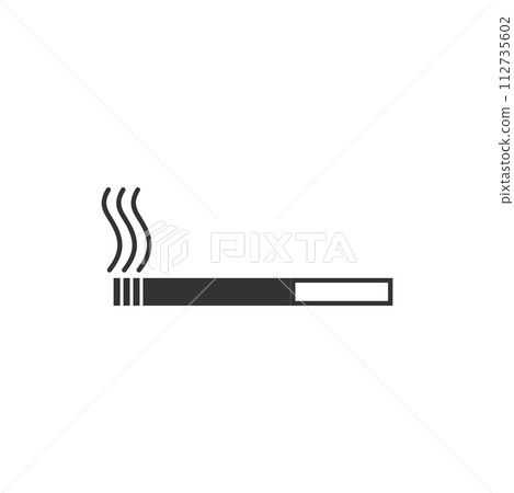 Cigarette icon flat 112735602