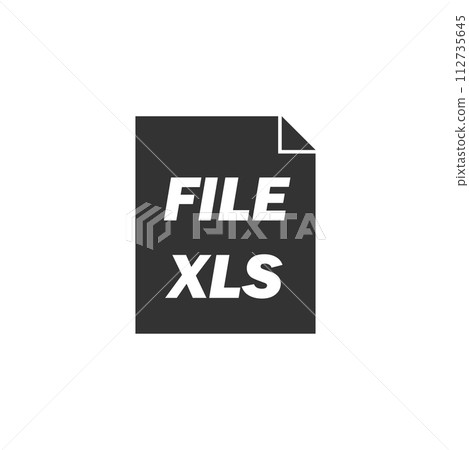 XLS icon flat 112735645