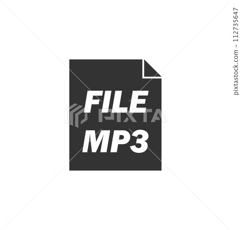 Audio file icon flat 112735647