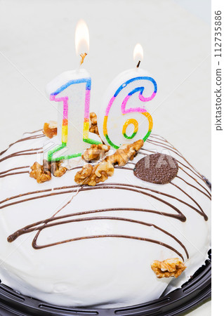 Cake: Birthday Cake With Candles For 16th Birthday Cake: Birthday Cake With Candles For 16th Birthday 112735886