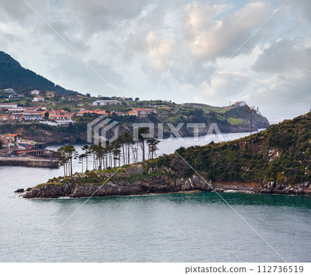 Lekeitio town coasline, Biscay, Spain. Lekeitio town coasline, Biscay, Spain. 112736519