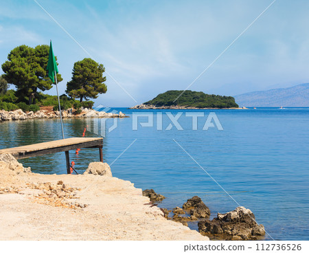 Summer morning view from Paradise Beach (Albania). 112736526
