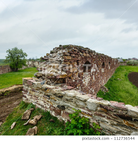Pidzamochok castle spring ruins, Ternopil Region, Ukraine. 112736544