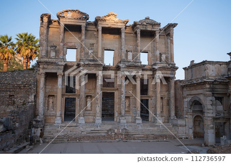 Celsus Library in ancient city Ephesus, Anatolia in Selcuk, Turkey. . High quality photo Celsus Library in ancient city Ephesus, Anatolia in Selcuk, Turkey. . High quality photo 112736597