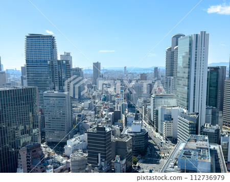 [Osaka] Umeda Suito cityscape seen from a skyscraper 112736979