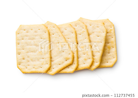 Crackers on White Background 112737455