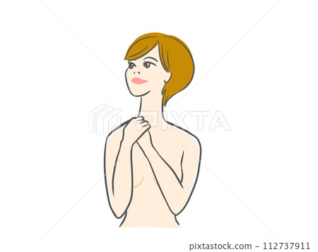 雙手交叉抱胸幸福的女人 112737911