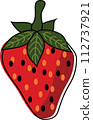 Cute cartoon red berry strawberry 112737921