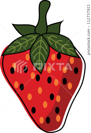 Cute cartoon red berry strawberry Cute cartoon red berry strawberry 112737921