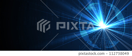 Abstract Artificial intelligence. Cloud computing. Machine learning. Technology web background. Virtual concept futuristic background 112738049