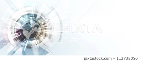 Abstract Artificial intelligence. Cloud computing. Machine learning. Technology web background. Virtual concept futuristic background 112738050