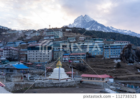 Namche Bazaar in the Evening Light Namche Bazaar in the Evening Light 112738325