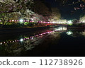 Cherry blossoms at night 112738926