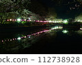 Cherry blossoms at night 112738928