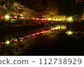 Cherry blossoms at night 112738929