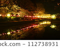 Cherry blossoms at night 112738931