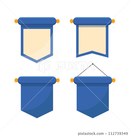 Pennant template flags hanging vector illustration 112739349