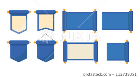 Pennant template flags hanging vector illustration 112739351