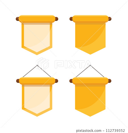 Pennant template flags hanging vector illustration 112739352