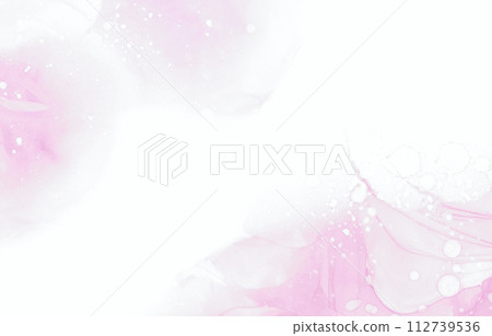 Pink color alcohol ink art abstract frame background image of cherry blossoms and spring image Pink color alcohol ink art abstract frame background image of cherry blossoms and spring image 112739536