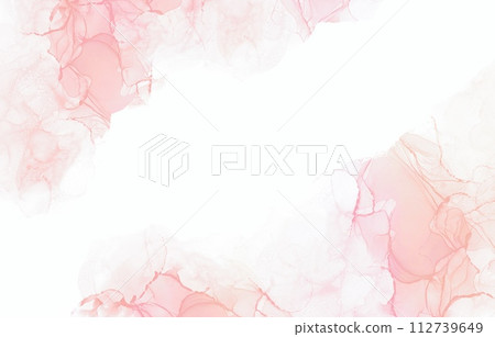 Pink color alcohol ink art abstract frame background image of cherry blossoms and spring image Pink color alcohol ink art abstract frame background image of cherry blossoms and spring image 112739649