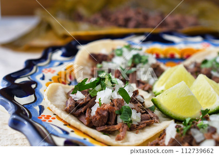 Mexican barbacoa beef tacos and beef barbacoa Mexican barbacoa beef tacos and beef barbacoa 112739662