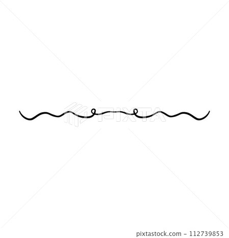 Hand drawn divider icon vector illustration design element of swish, swash, swoosh underline swirl squiggle stroke line Hand drawn divider icon vector illustration design element of swish, swash, swoosh underline swirl squiggle stroke line 112739853