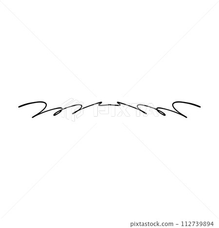 Hand drawn divider icon vector illustration design element of swish, swash, swoosh underline swirl squiggle stroke line Hand drawn divider icon vector illustration design element of swish, swash, swoosh underline swirl squiggle stroke line 112739894