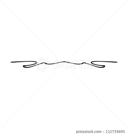 Hand drawn divider icon vector illustration design element of swish, swash, swoosh underline swirl squiggle stroke line Hand drawn divider icon vector illustration design element of swish, swash, swoosh underline swirl squiggle stroke line 112739895