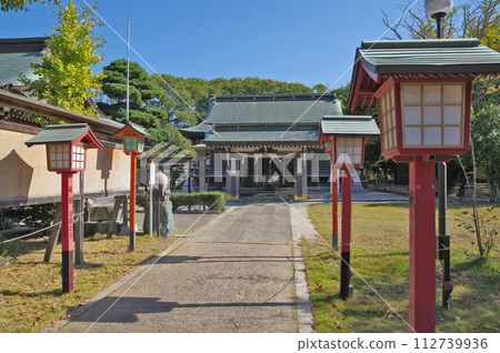 福岡縣遠賀郡蘆屋町岡港神社參拜殿 112739936