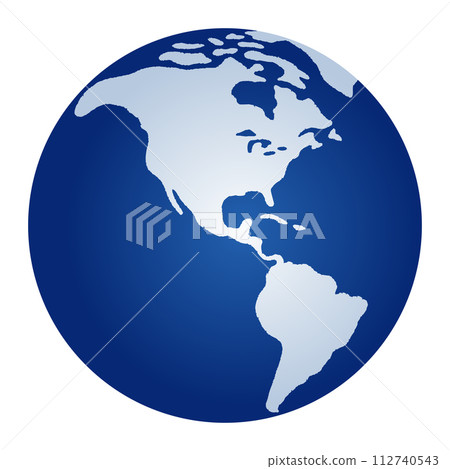 以美國為中心的地球向量圖，包含永續發展目標和生態圖像 112740543