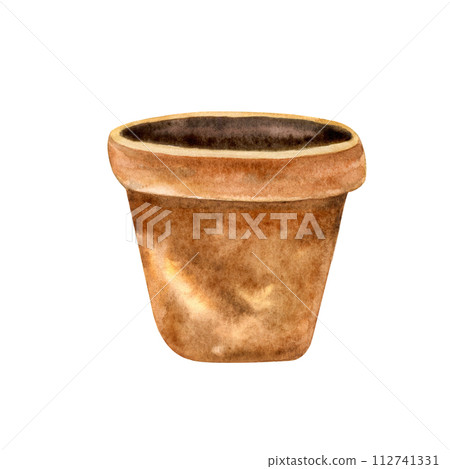 Brown ceramic pot Brown ceramic pot 112741331