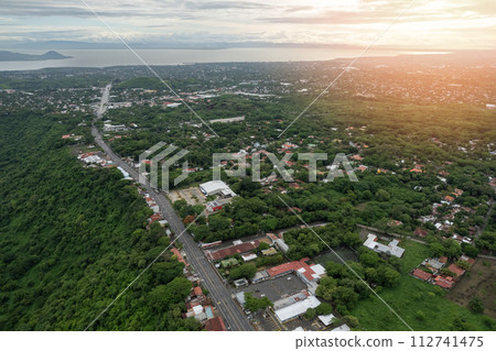 Sunrise over managua city 112741475