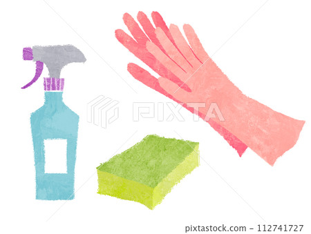 Cleaning goods, cleaning tools, detergent, rubber gloves 112741727