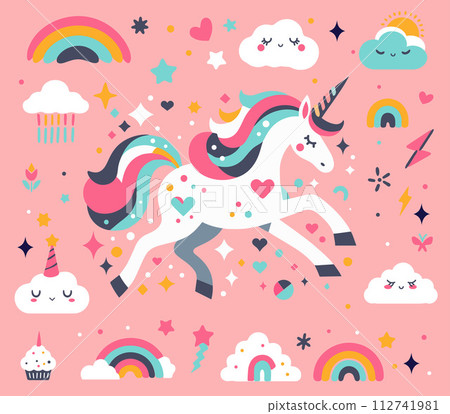 Illustration of a cute unicorn Illustration of a cute unicorn 112741981