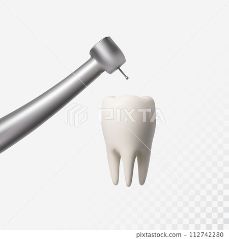 White tooth implant implant cut, healthy tooth or dental surgery. 112742280