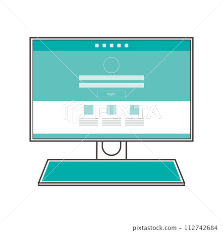 Desktop PC login screen Desktop PC login screen 112742684