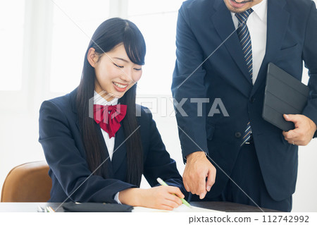 High school girl in uniform High school girl in uniform 112742992