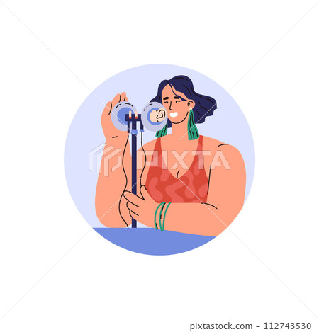 ASMR content creation vector illustration 112743530