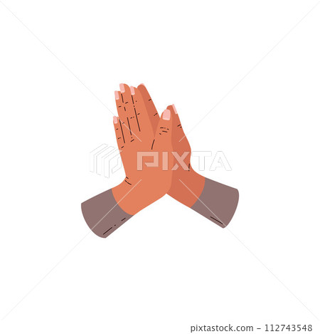 Praying hands vector illustration Praying hands vector illustration 112743548