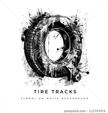 Tire font. Letter Q. Vector Tire font. Letter Q. Vector 112743974