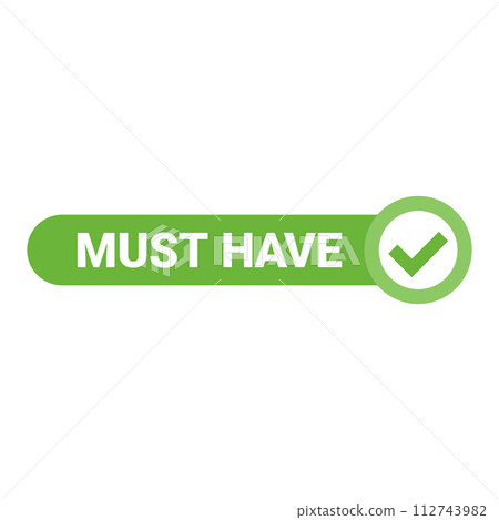 green vector must have label on white background 112743982