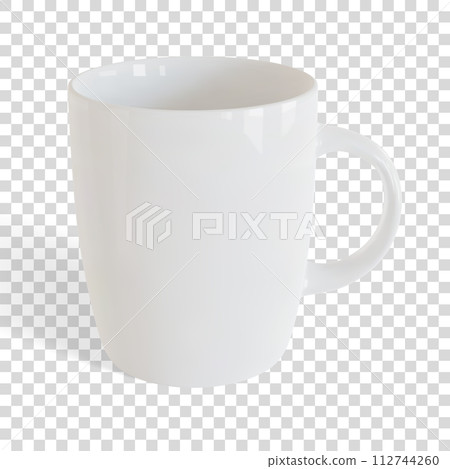 White tea or coffee cup or mug isolated on checkered background White tea or coffee cup or mug isolated on checkered background 112744260