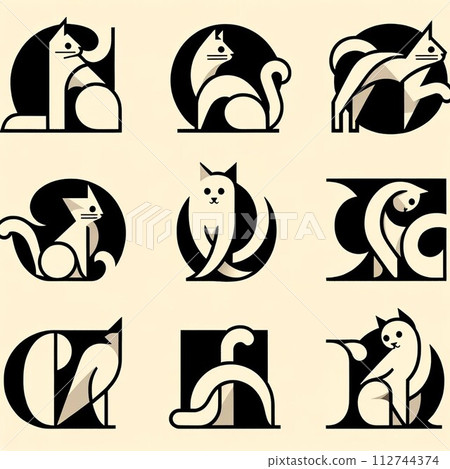現代貓圖標 112744374