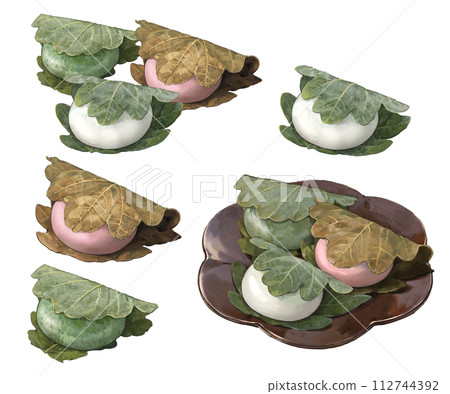 Kashiwamochi illustration set Kashiwamochi illustration set 112744392