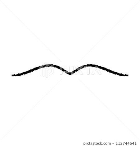 Hand drawn divider icon vector illustration design element of swish, swash, swoosh underline swirl squiggle stroke line 112744641