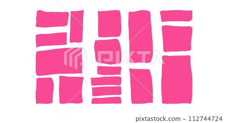 Text frames hand drawn style doodle decorative. For labels and tags on containers. Vector illustration set. 112744724