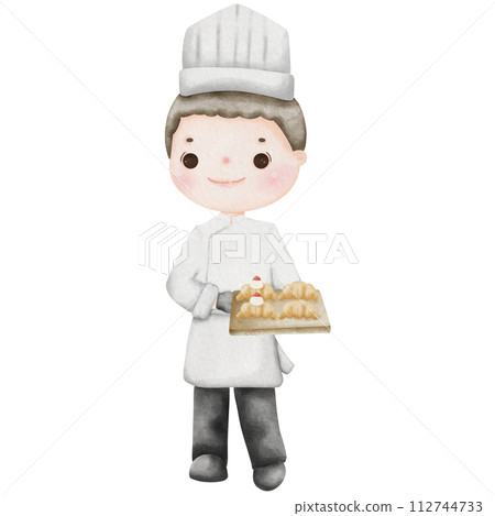 Chef Bakery Female Holding Bakery Tray Professional Occupation Culinary Expertise Chef Bakery Female Holding Bakery Tray Professional Occupation Culinary Expertise 112744733