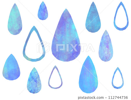 Illustration of rain drops 112744736
